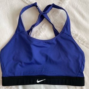 Blue Nike sports bra